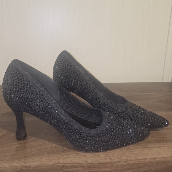 Nicole Miller Black Mesh Heels - Picture 6 of 8